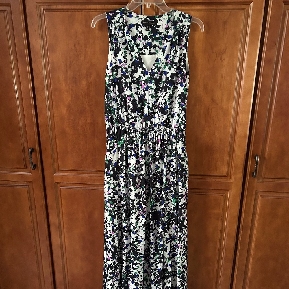 Banana Republic Floral Maxi Dress Size 10 Tall